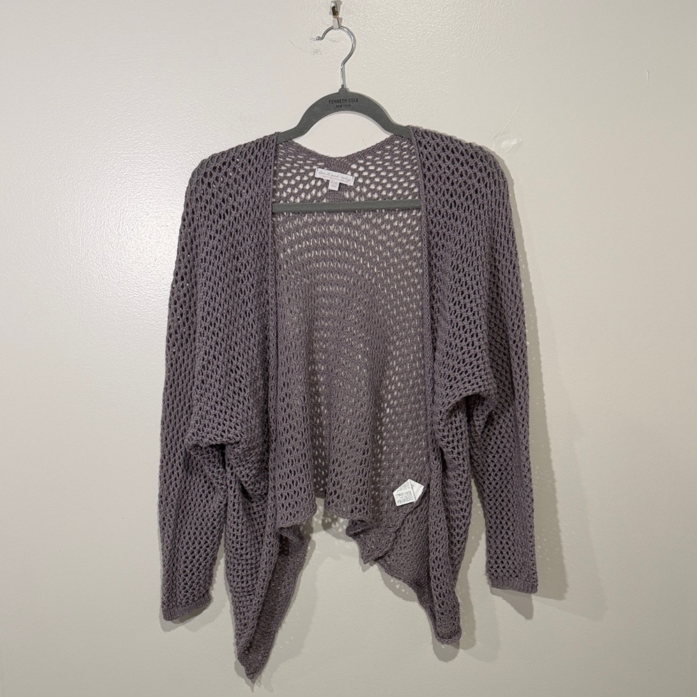 Women's Open Knit Cardigan - lilac